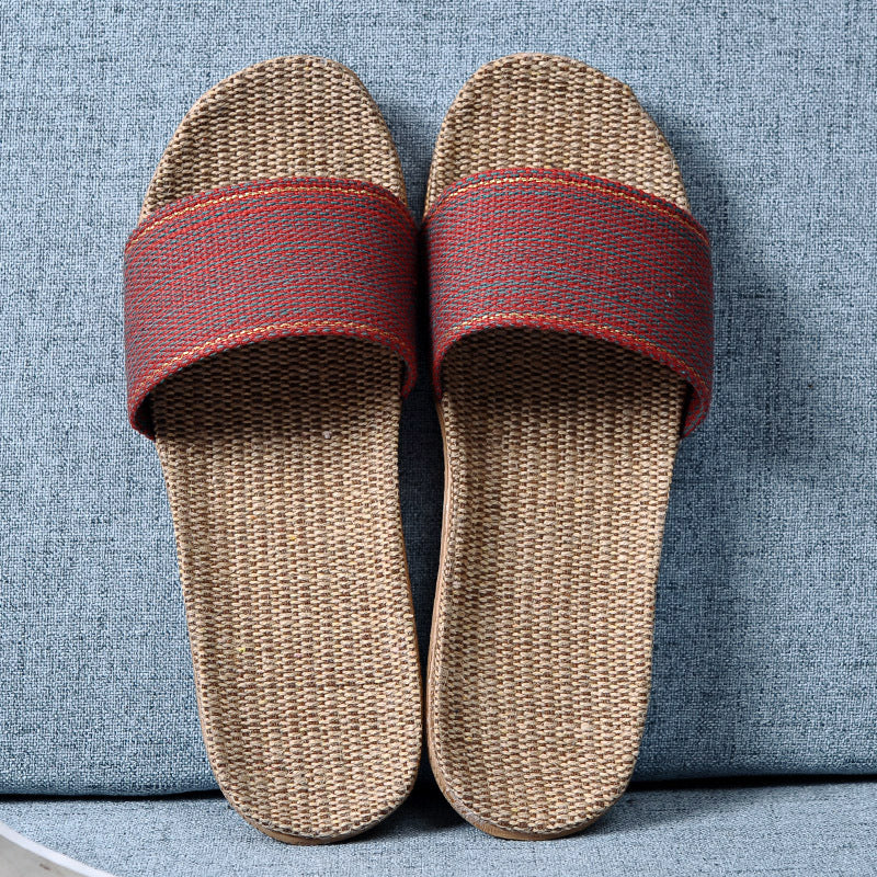 Summer home cotton and linen sandals and slippers