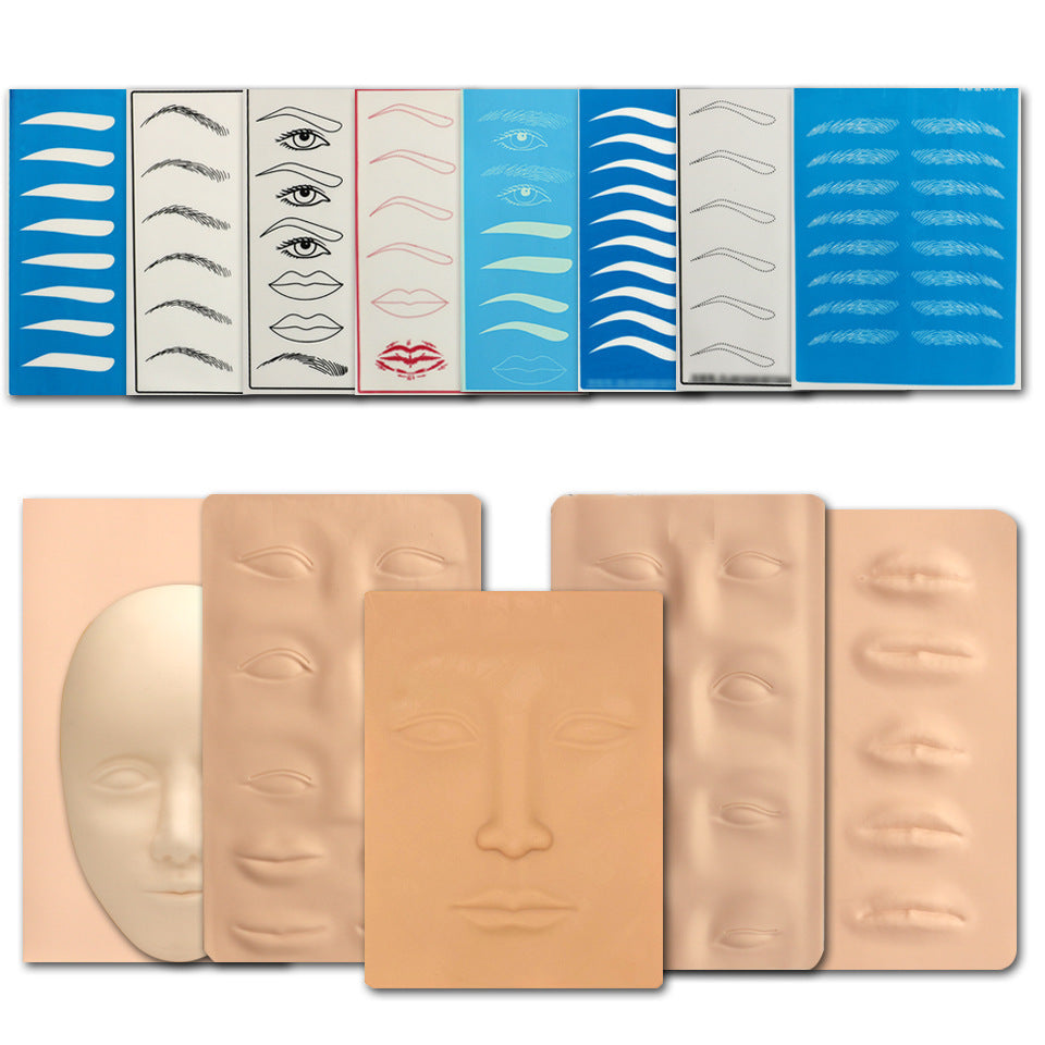 Silicone fake skin for eyebrows and lips blank 3D simulation silicone skin