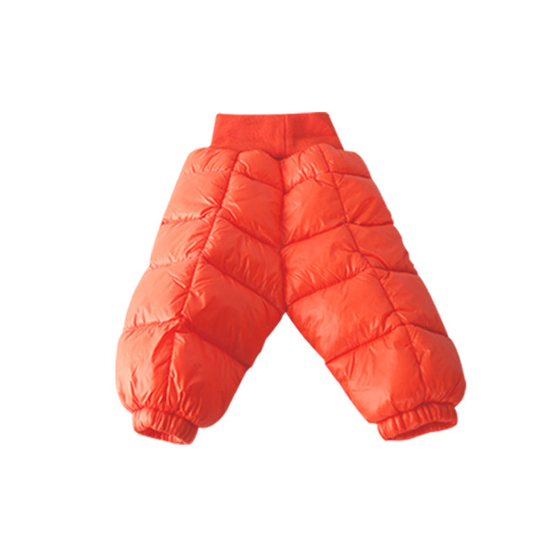 Boys and girls down cotton pants
