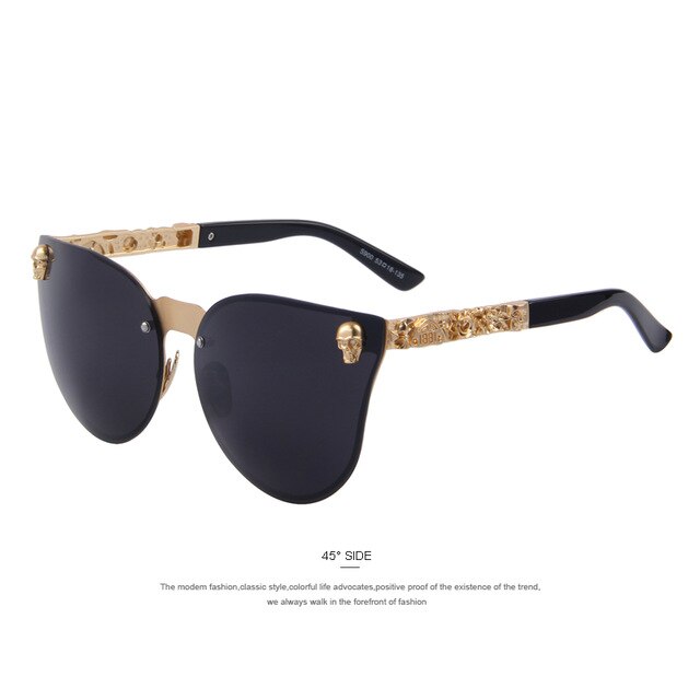 Women Gothic Eyewear Skull Frame Metal