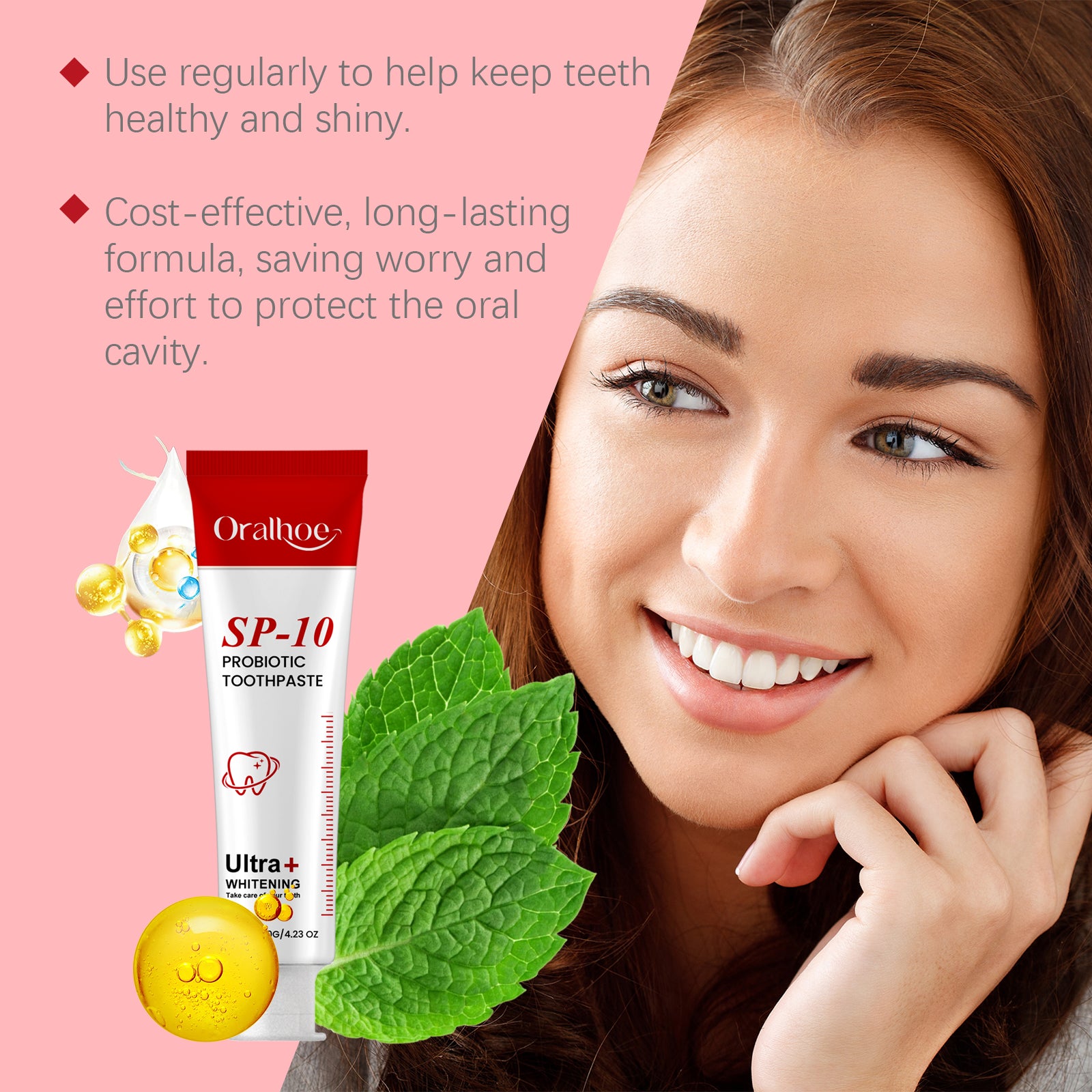 Oralhoe Probiotic Toothpaste Gently Cleans And Protects Teeth To Reduce Stains Lasting Oral Care