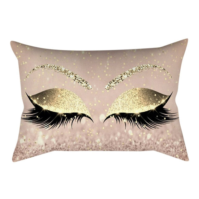 Eyelash Out Soft Velvet Cushion Cover 30x50cm Marble Pillow Cases funny cushions new Home Sofa Bed decor fashion on pillow
