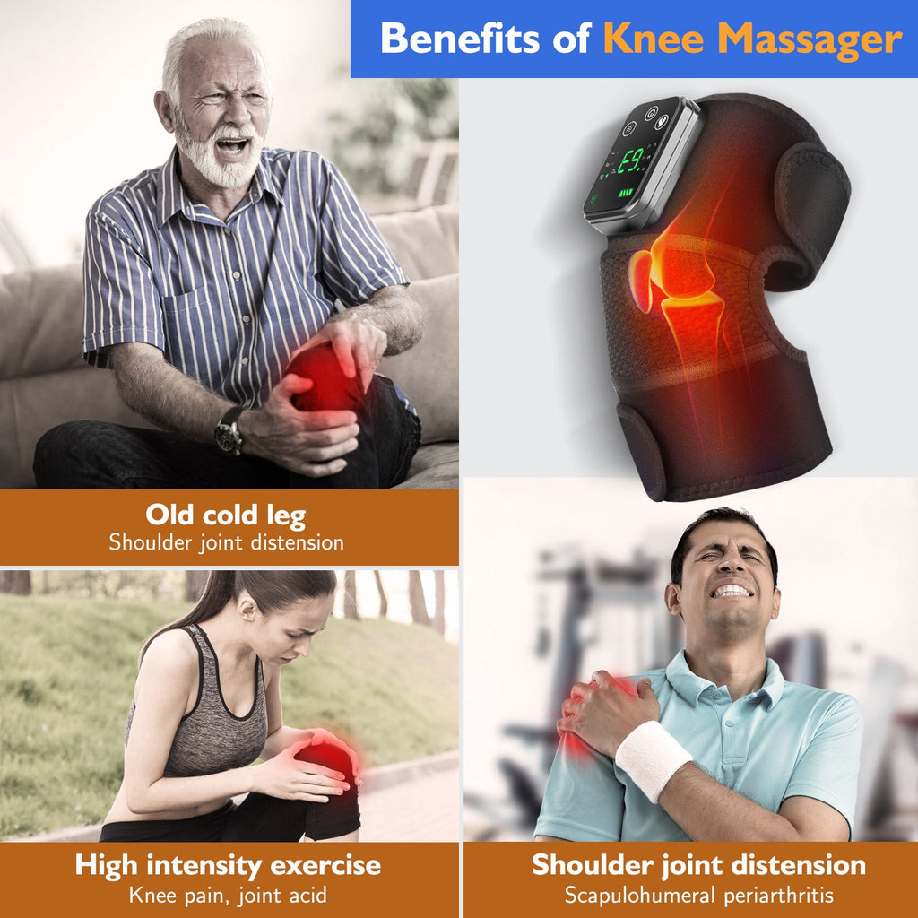 Electric Heating Massage Knee Shoulder and Elbow Protectors Warm and Hot Apply Cold Leg Joint Massager