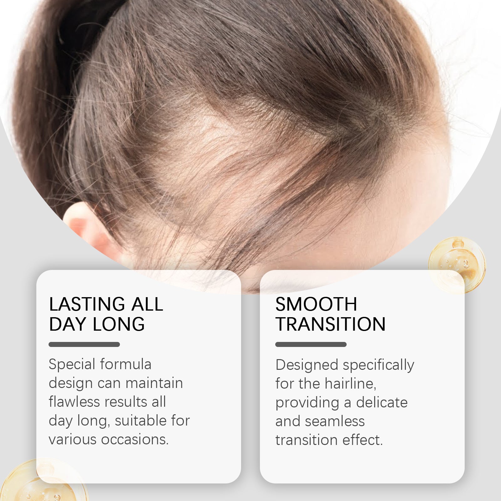 Hoegoa Light Brown Volumizing Hair Powder Hair Shade Powder Embellishes Forehead Refreshing Long-Lasting Styling Hair