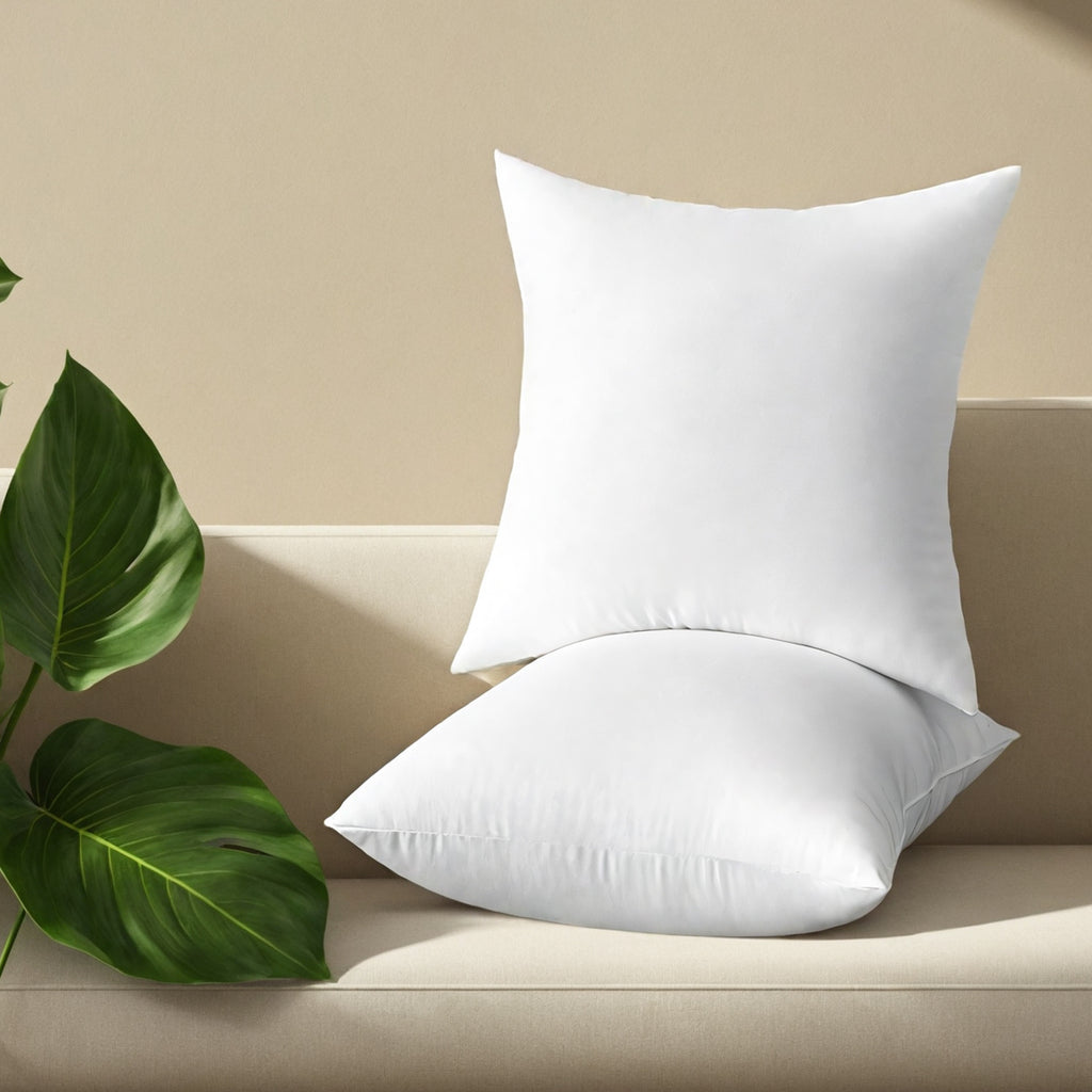 White Square Pillow Two Bubble Bags Suitable For Bed Cushions,  Sofa Cushions, Garden Cushions, Cushion Core, Breathable,  Hand Washable, OKO-100 Certified