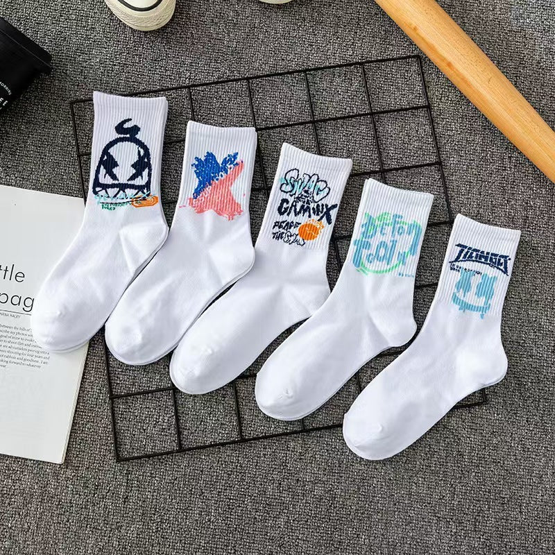 Socks Tube Socks Long Men's Sports White Breathable