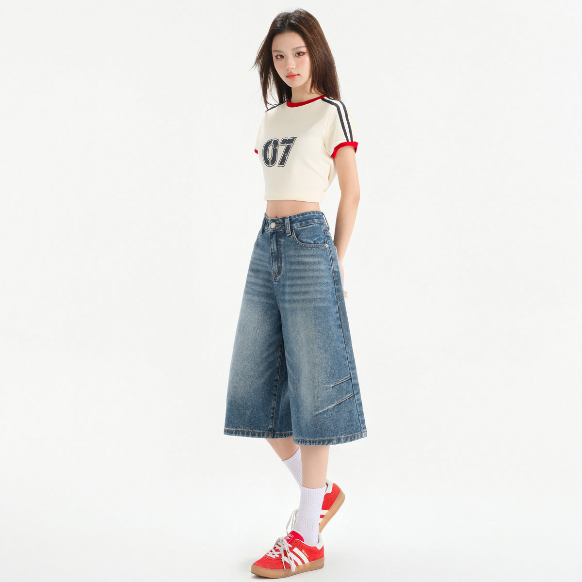 Seven Inch Wide Leg Jeans For Women