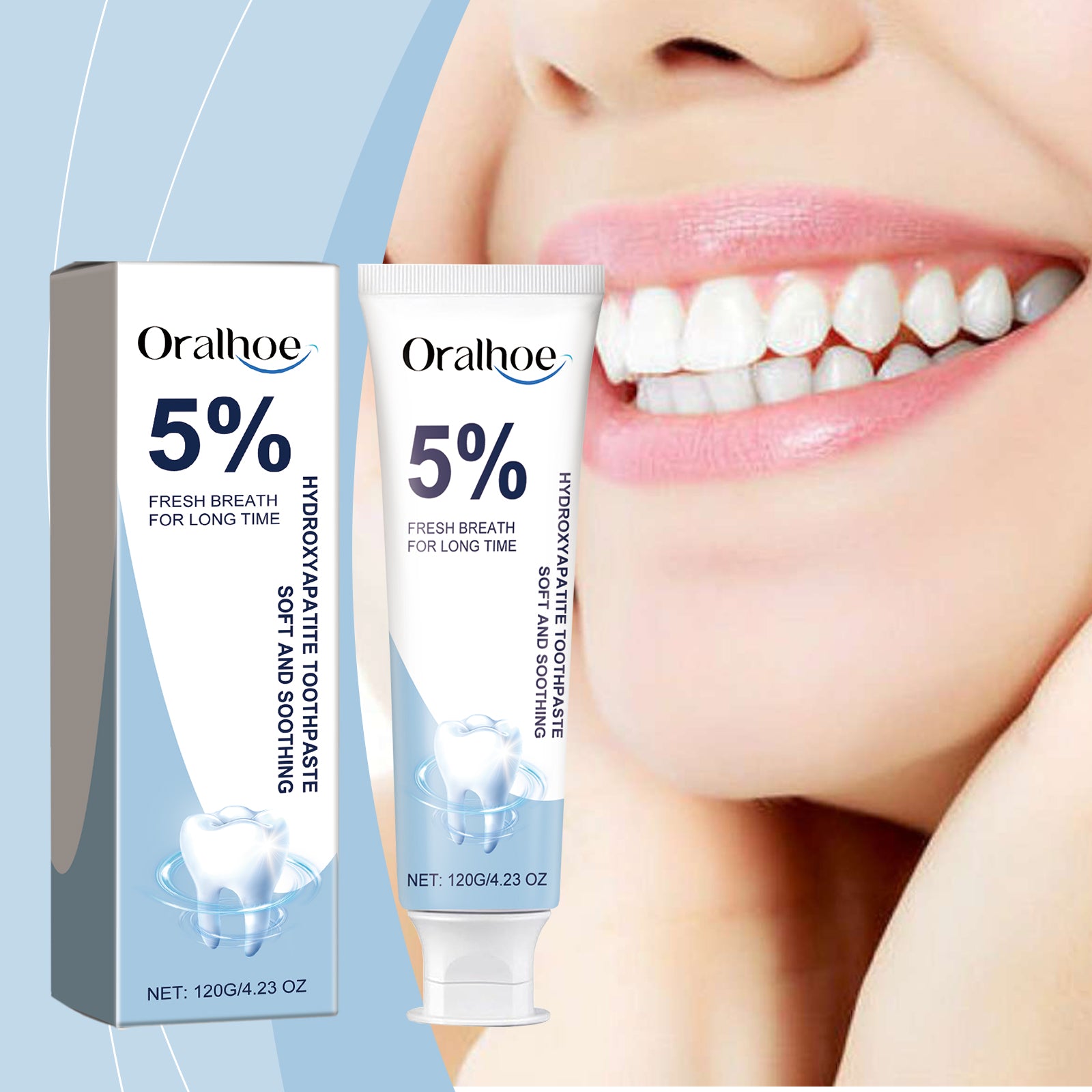 Oralhoe Repair Toothpaste Gently Cleans Teeth Repair Dental Hygiene Care Brightening And Stain Removing Mint Toothpaste