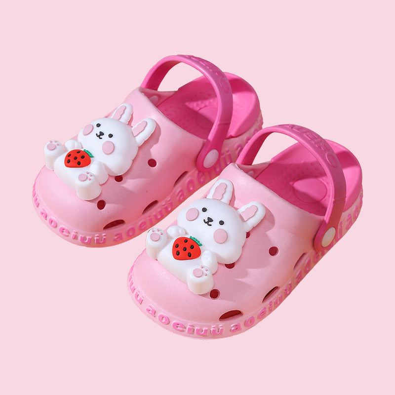New Children's Hole Shoes Baby Boys And Girls Summer Cute Outer Wear Toddler Soft Bottom Sandals And Slippers