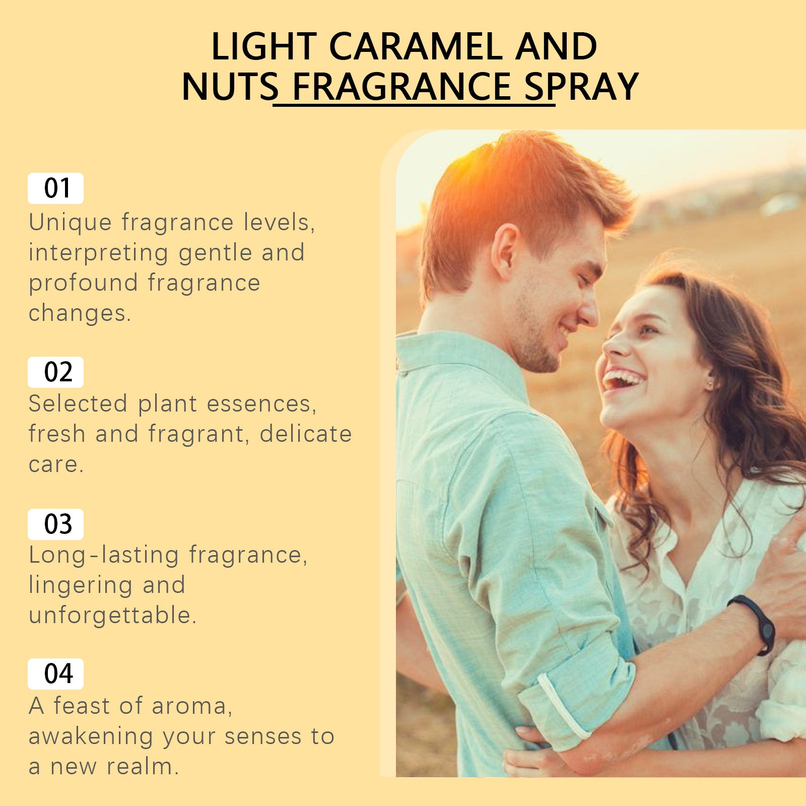 Roxelis Light Caramel Body Spray Long-Lasting Fresh Fragrance For Body Fragrance Light Perfume For Body Spray