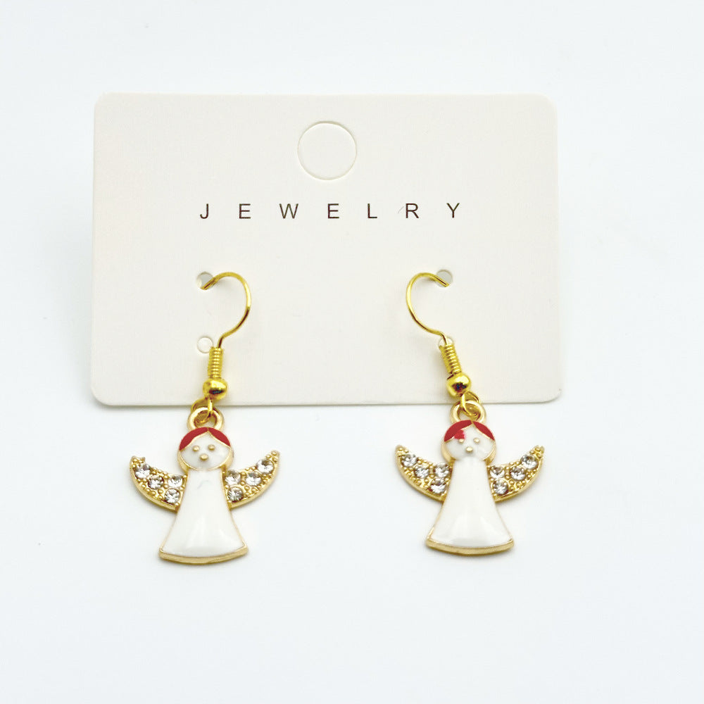 New Red Bow Handmade Beaded Ear Stud Necklace Bracelet