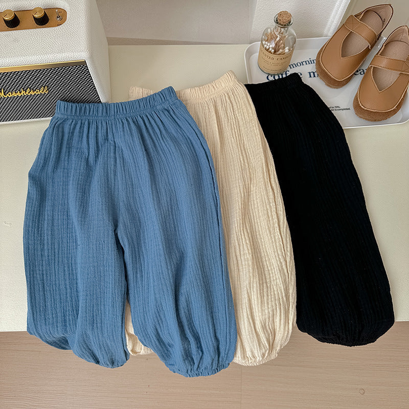 Thin Cotton Cloth Girls' Pajama Pants