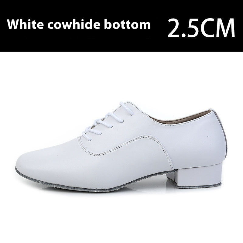 Men's Cowhide Modern Dancing Shoes Soft Bottom