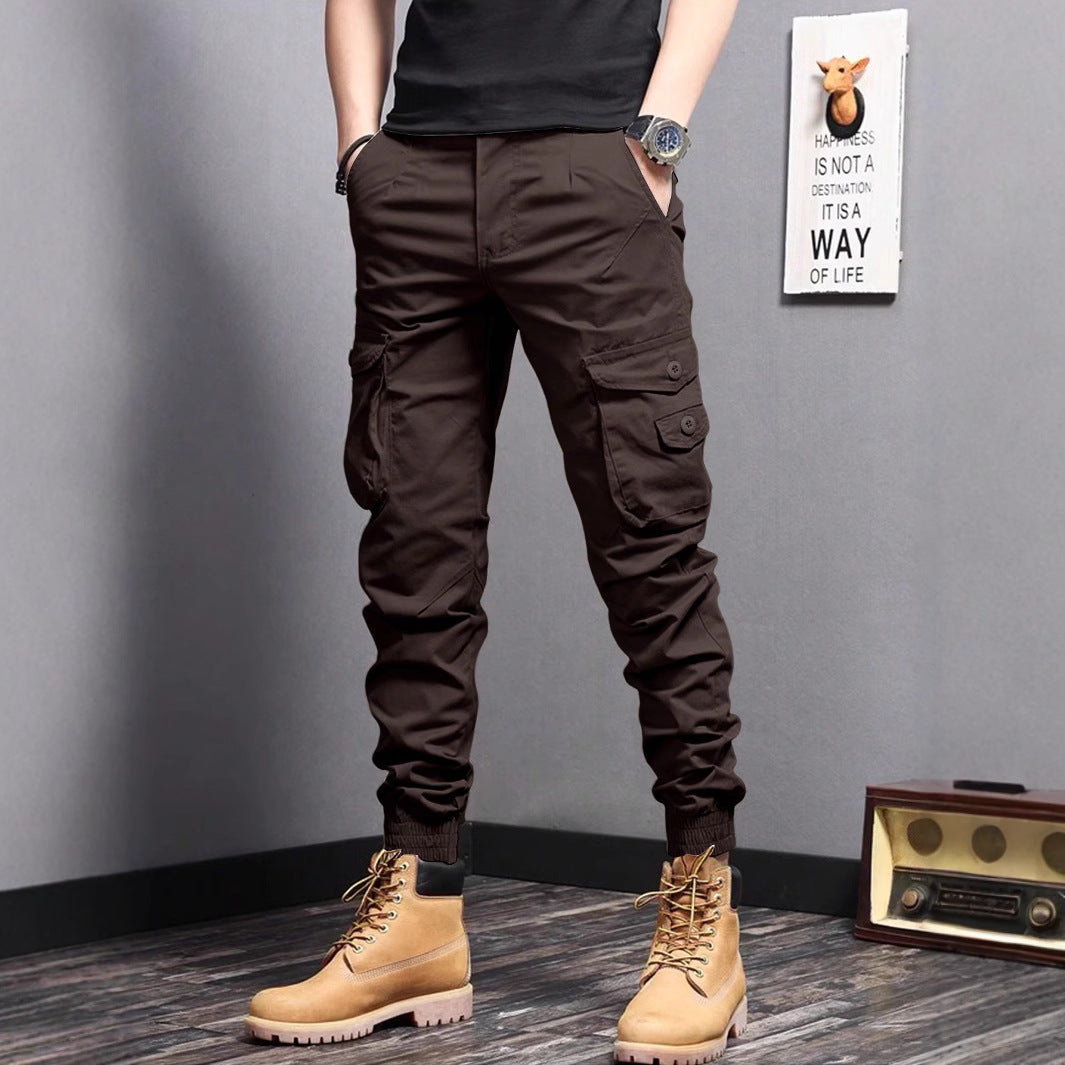 New Summer Casual Drawstring Workwear Pants Men