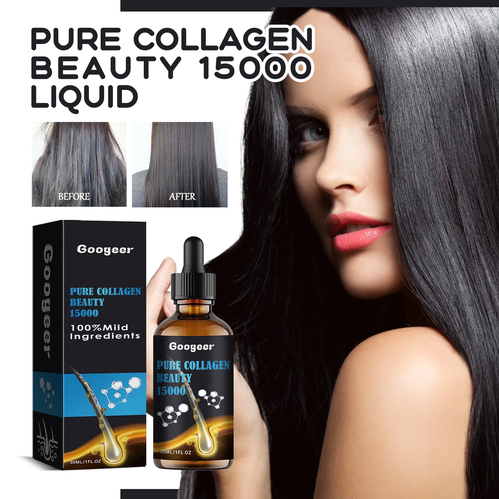 Googeer Pure Natural Biological Beauty Liquid Is A Multi-Purpose Beauty Agent For Improving Hair, Repairing Skin And Protecting Nails