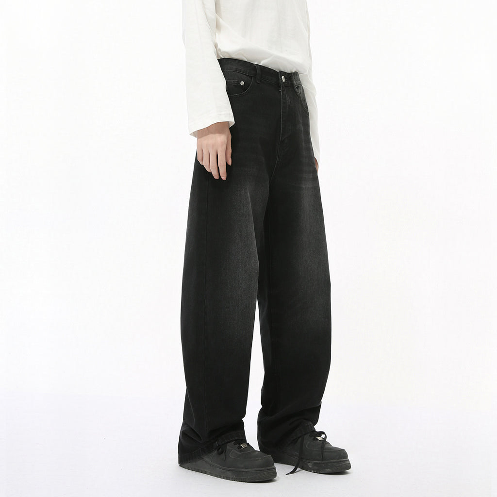 Men's Autumn New Product Loose Straight Washed Jeans