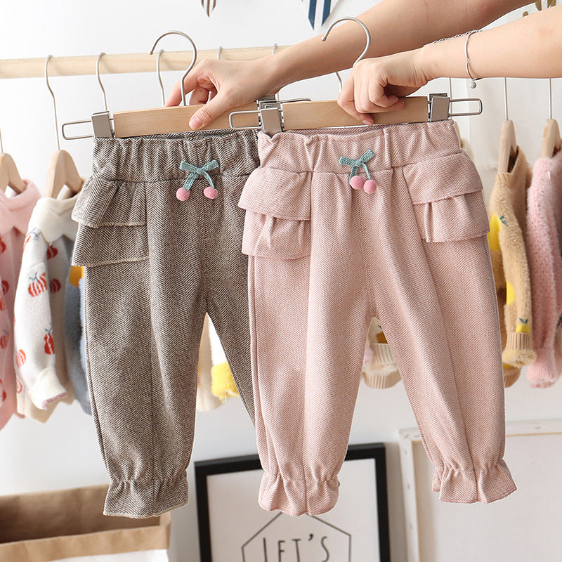 Girls' Children's Casual Pants Spring And Autumn Lantern Pants