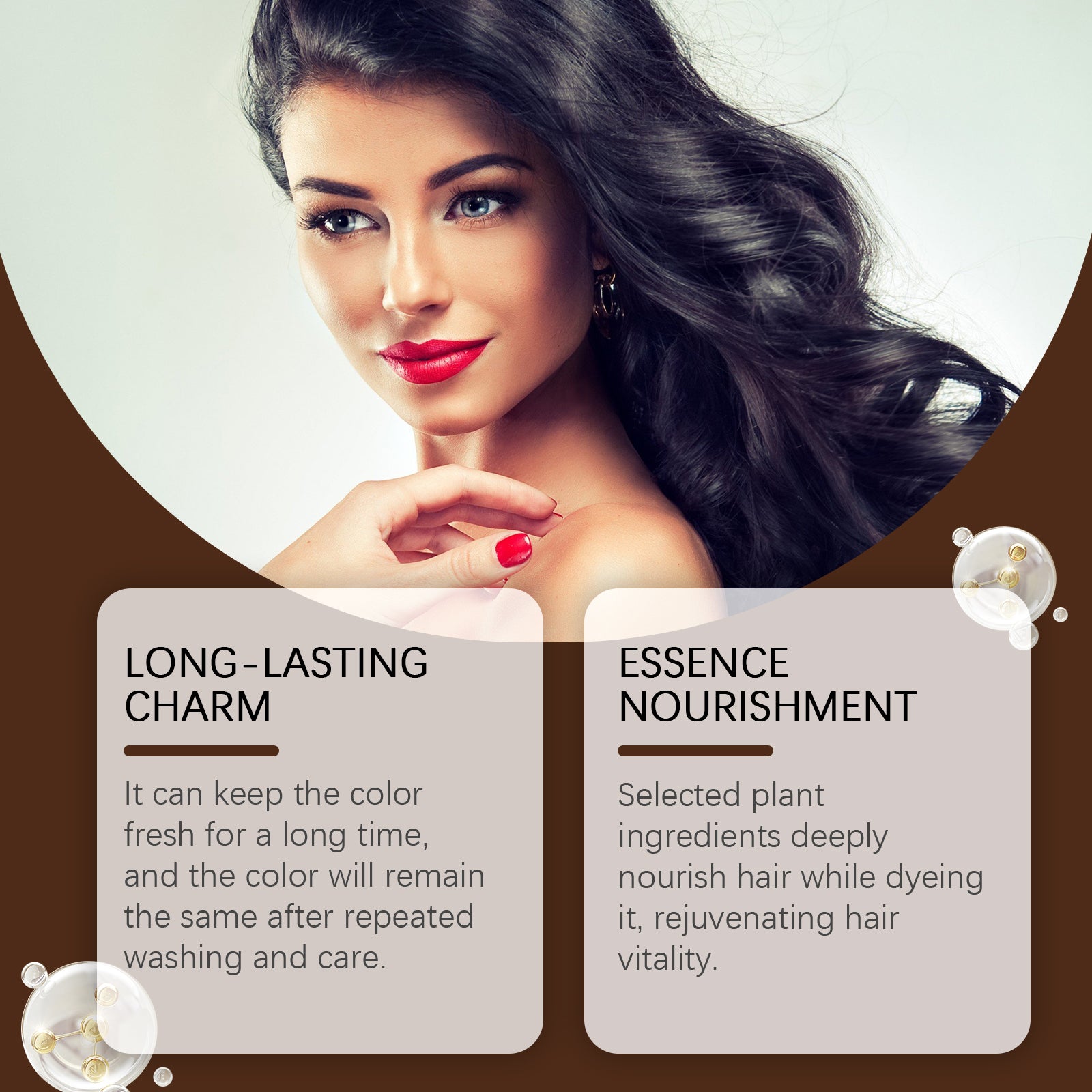 Hoegoa Black Hair Cream Plant Extract Natural Hair Gentle Color Development Easy Cleaning Fresh And Smooth Hair Agent