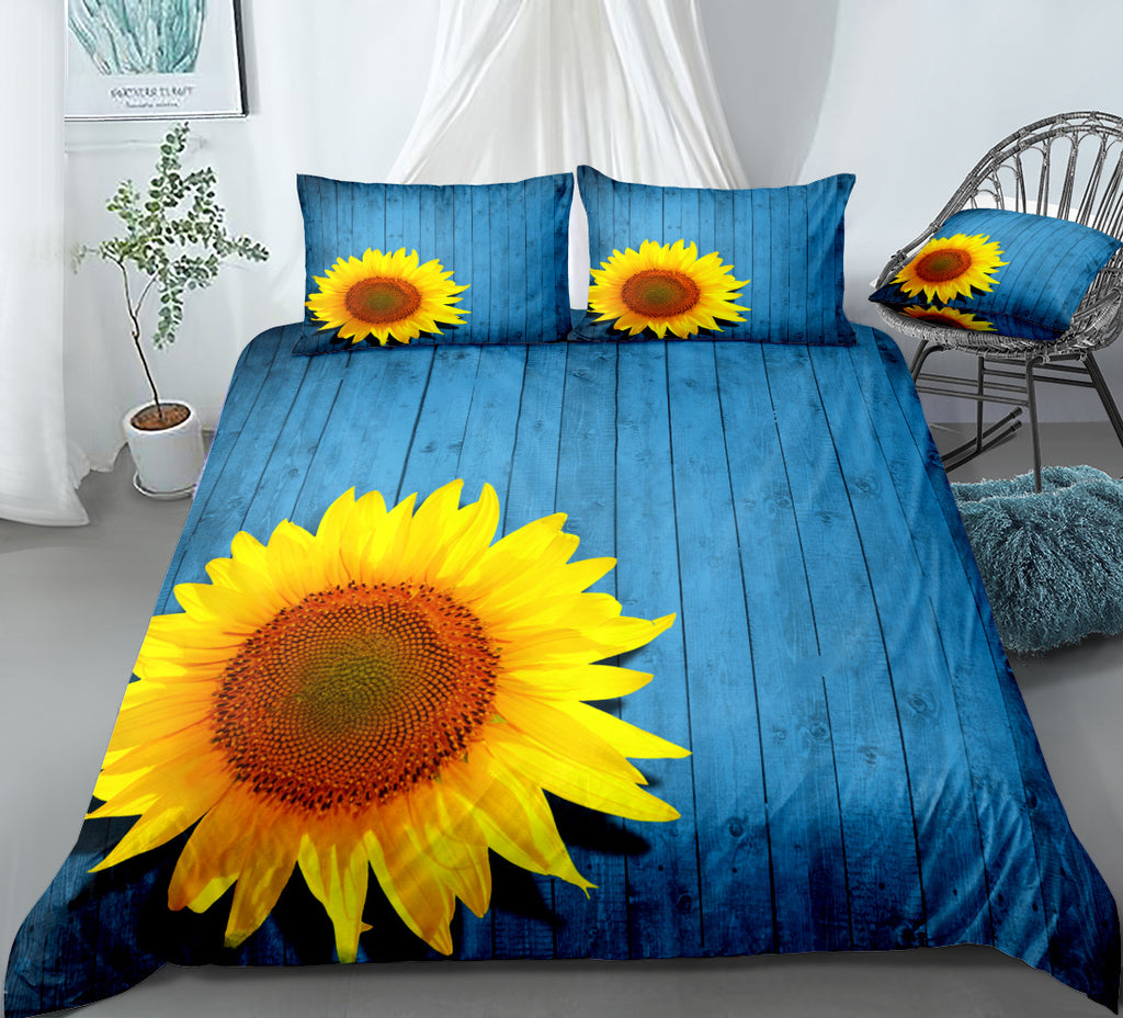 Flower home textile room bedroom bedding sunflower three or four pieces