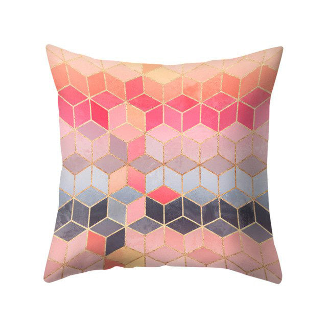 Bright Color Geometry Pattern Throw Pillow Case Cushion Cover Sofa Bed Decor Fashion