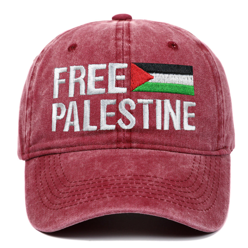 Baseball cap embroidered Palestinian retro dad hat
