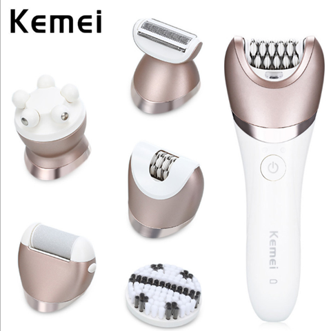 5in1 wet dry women shaver female shaving machine lady trimmer hair removal epilator for face,bikini,body,leg,underarms