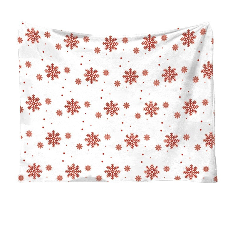 Christmas Flannel Printed Blanket Office Nap Blanket Throw Blanket Air Conditioning Blanket