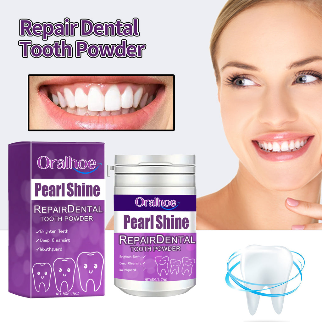 Oralhoe Repair Dental Tooth Powder, Whitening Tooth Powder Remove Yellow Mint Fresh Remove Residue To Clean Tooth Stains