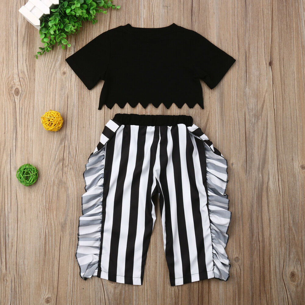 Girls' Striped Pants Children's Suit