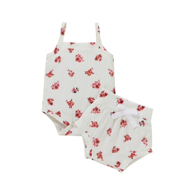 Girls Romper Suit Shorts Two Piece