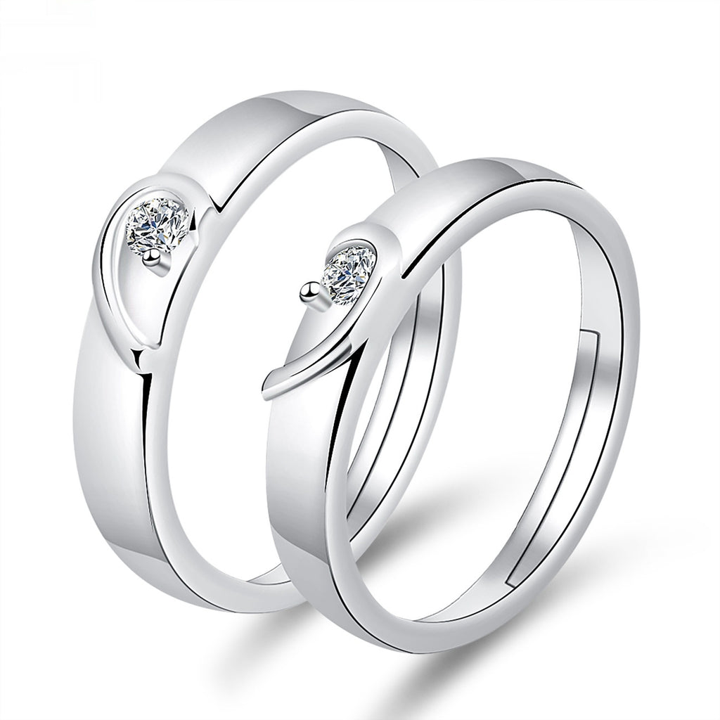 Moissanite Engagement Couple Couple Rings