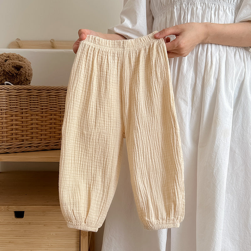 Thin Cotton Cloth Girls' Pajama Pants