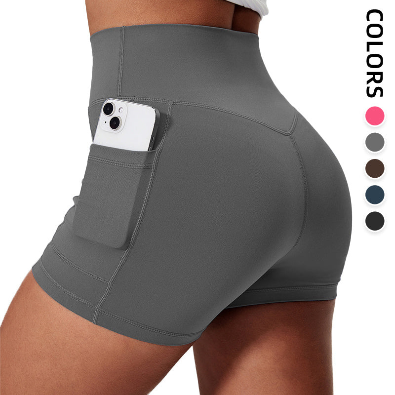 High Waist Compression Shorts Are Suitable For Women, Ideal For Bicycles And Running Shorts, With Two Pockets, Comfortable To Wear And Fashionable In Design, Suitable For Exercise And Daily Wear