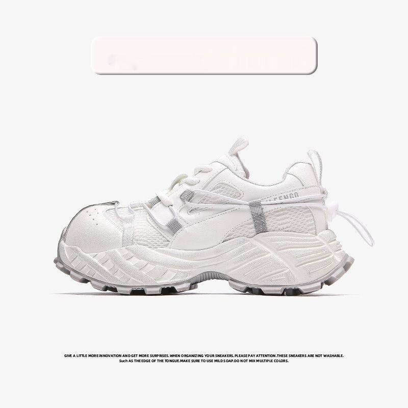 Breathable Mesh Foam Bottom Platform Dad Shoes