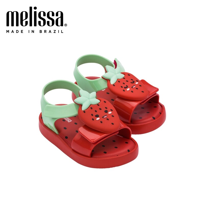 Mini Melissa Girls Sandals Jelly Cartoon Watermelon Shoes Baby Girls Sandals Anti-Skid Melissa Beach Sandals Kids Shoes