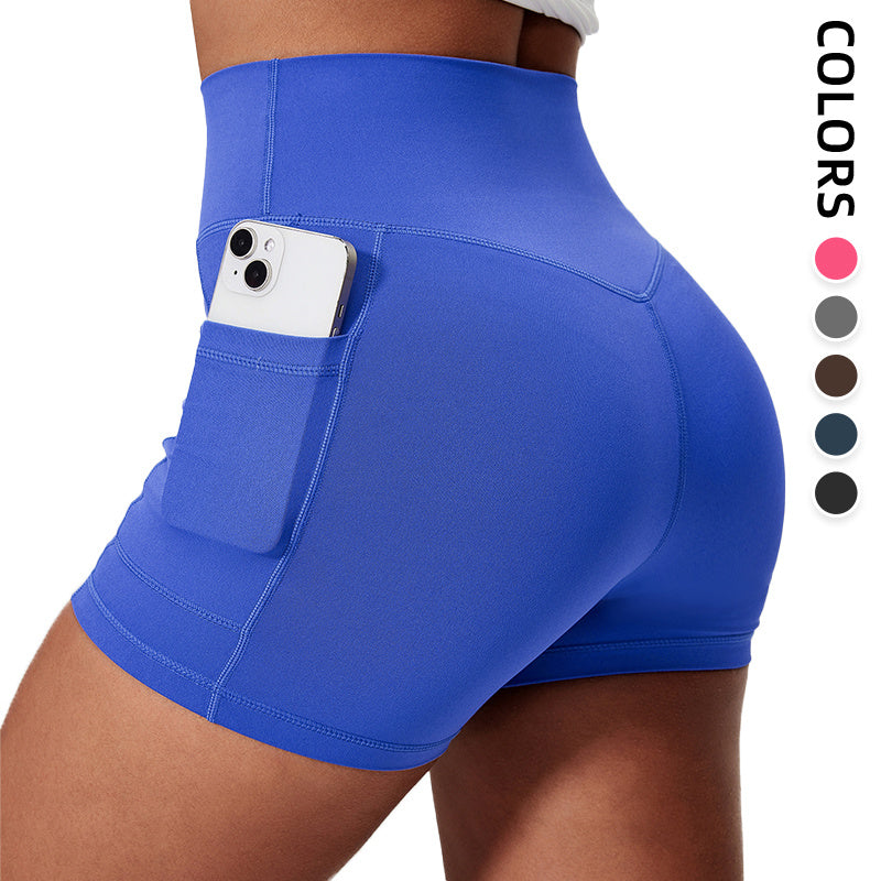 High Waist Compression Shorts Are Suitable For Women, Ideal For Bicycles And Running Shorts, With Two Pockets, Comfortable To Wear And Fashionable In Design, Suitable For Exercise And Daily Wear