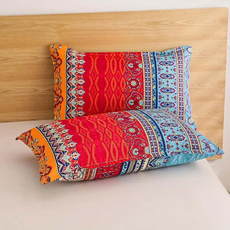 Boho Red Duvet Cover