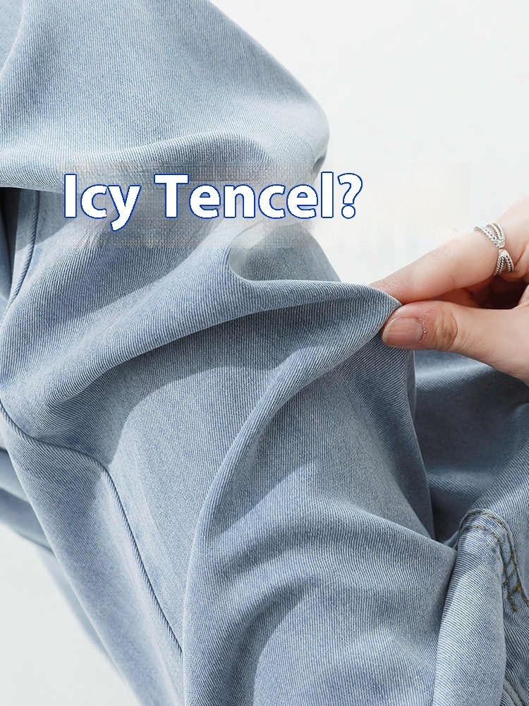 Elastic Waist Lyocell Jeans Women