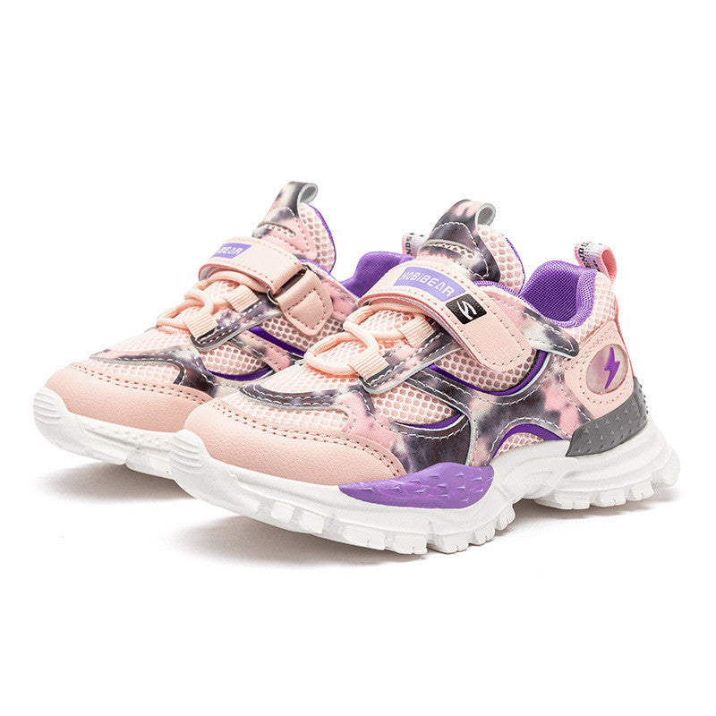 CUHK Children's Shoes Girls Mesh Sneakers