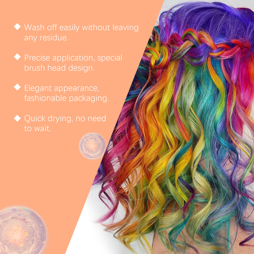 Hoegoa Hair Dye Powder (Purple) Can Easily Change Your Hair Color With Just One Application. It Naturally Covers Your Hair And Is Convenient For The Ball