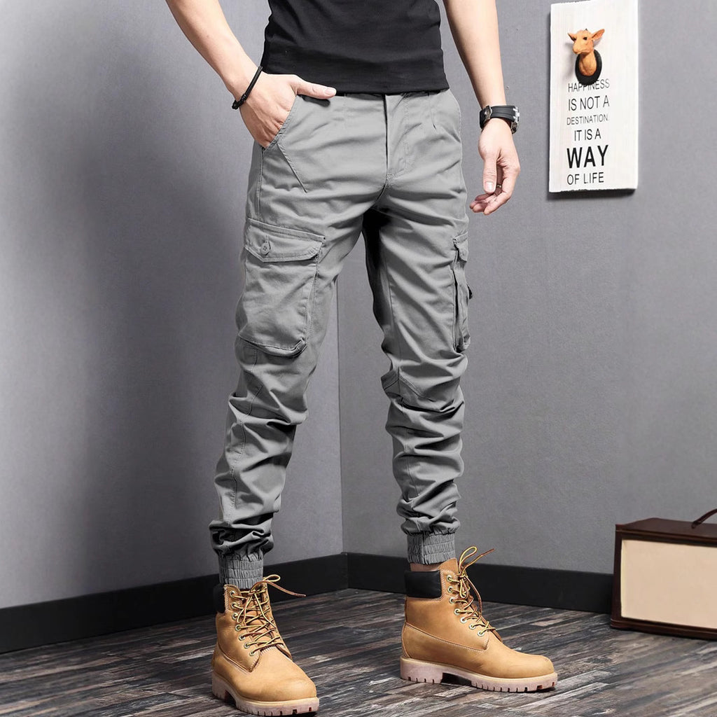 New Summer Casual Drawstring Workwear Pants Men