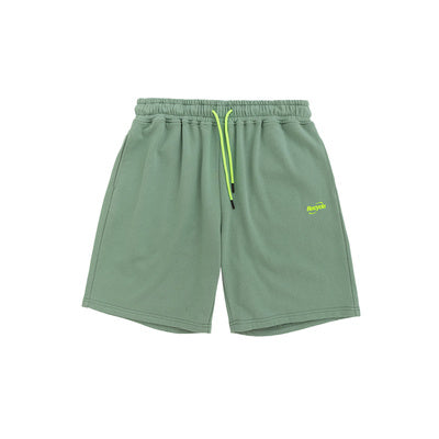 Neon drawstring stretch shorts