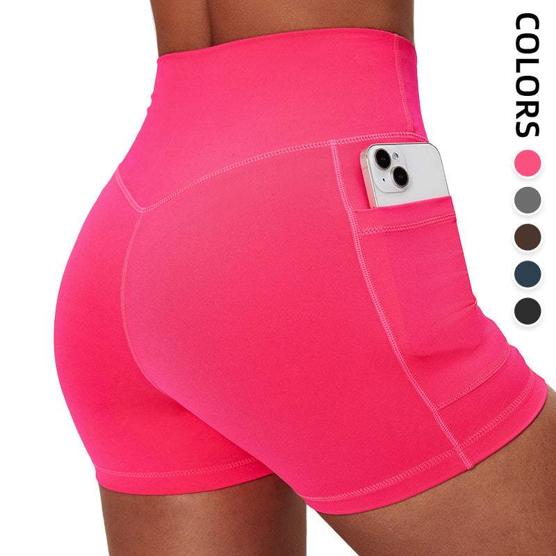 High Waist Compression Shorts Are Suitable For Women, Ideal For Bicycles And Running Shorts, With Two Pockets, Comfortable To Wear And Fashionable In Design, Suitable For Exercise And Daily Wear