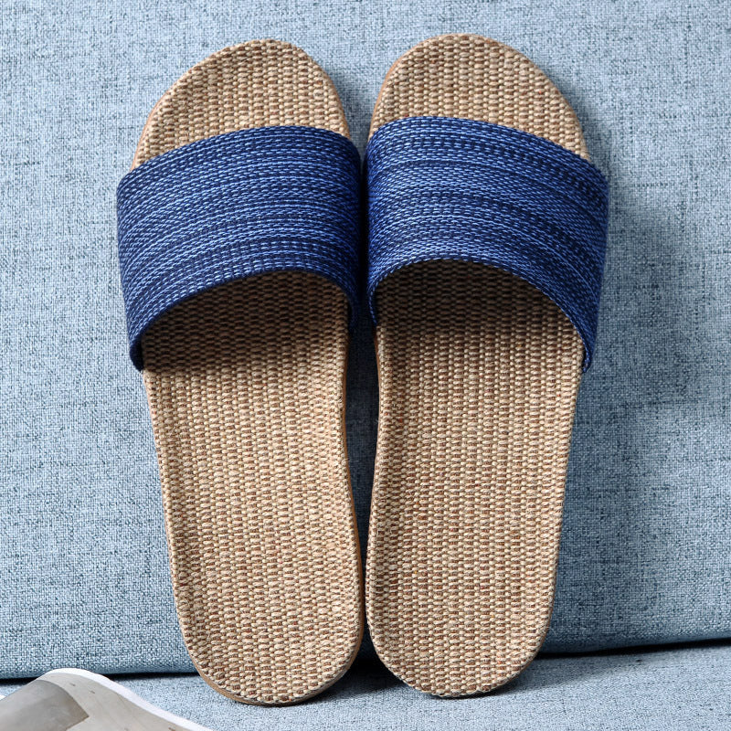 Summer home cotton and linen sandals and slippers