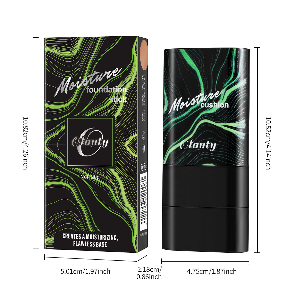 Concealer Waterproof Double-ended Makeup Brush 2-in-1 Stick Foundation