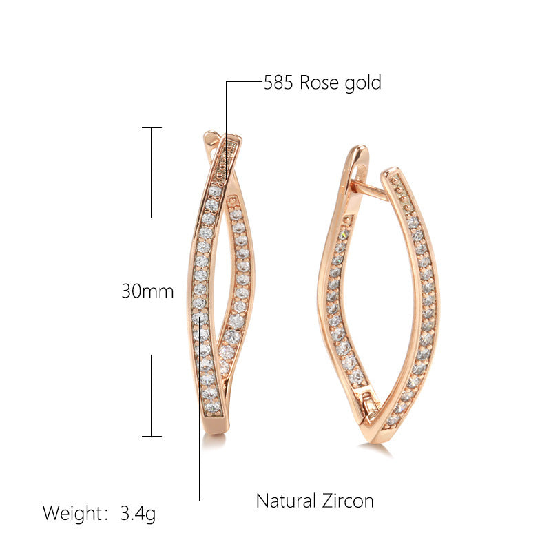 Fashion Personalized Zircon Eardrops Earrings Women