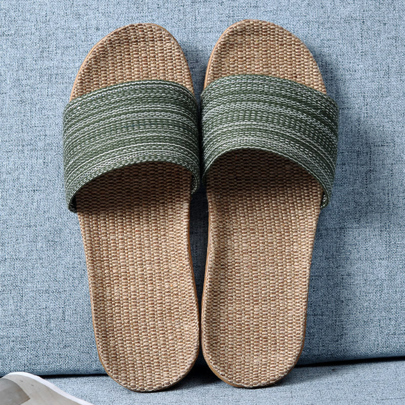 Summer home cotton and linen sandals and slippers
