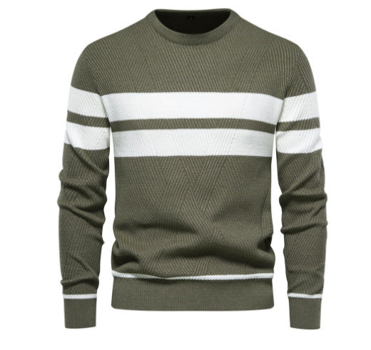 Men's Pullover Multi-color Round Neck Men's European-style Plus Size Sweater