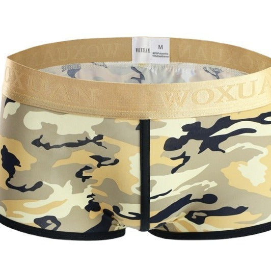 Men's Classic Camouflage Series Silky High Elastic Fashion Boxer Briefs