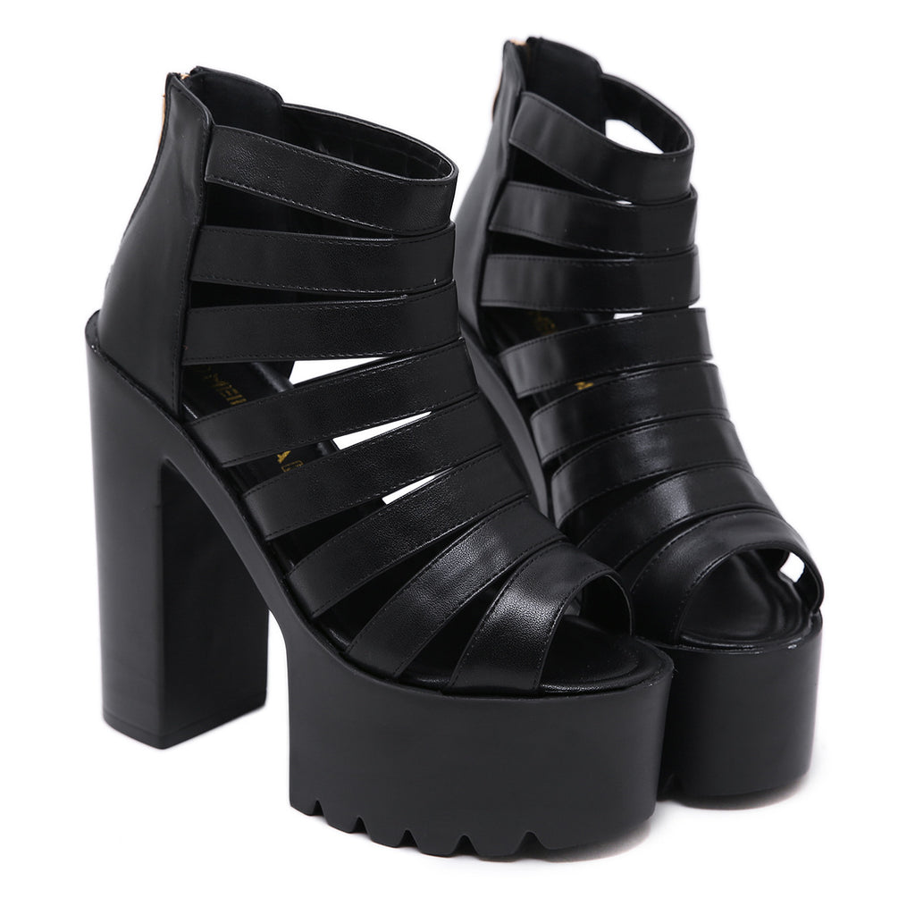 Stage Shoes Nightclub Platform High Heel Platform Shoes Chunky Heel Women's Sandals